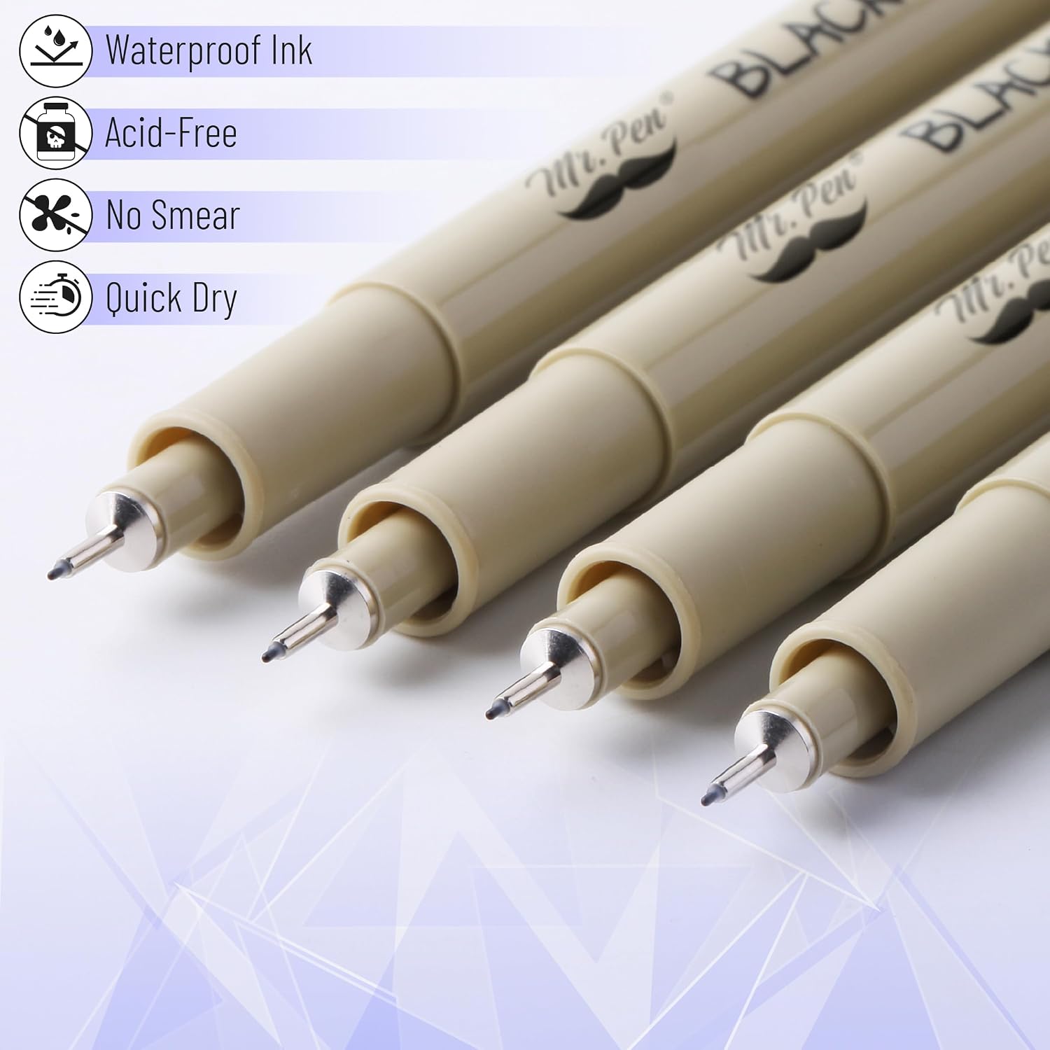 Mr. Pen- 0.25mm Micro Fine Point Pens, 4 Pack, Black Ink, Ultra Fine Point