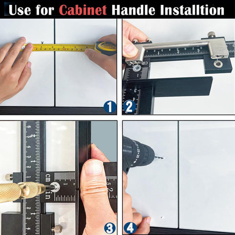 King&Charles Aluminum Cabinet Hardware Jig&Auto Center Punch