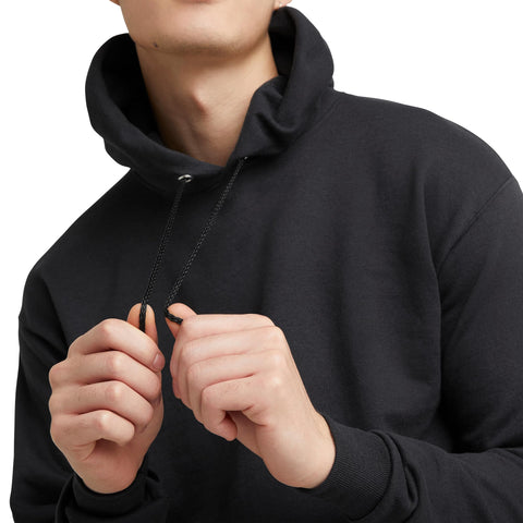 Hanes Men's Pullover EcoSmart Hooded Sweatshirt, Black, XX-Large