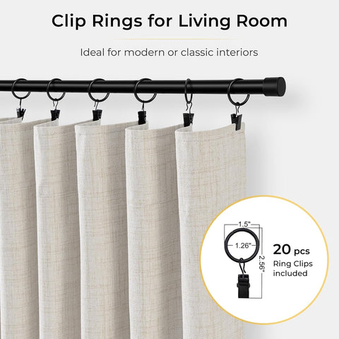 INOVADAY 100% Blackout Curtains for Bedroom Black Out Curtains 63 Inch Long