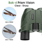 20X25 Compact Binoculars for Adults and Kids,Large Eyepiece Waterproof Binocular，Easy Focus Small Binoculars for Bird Watching,Hiking and Concert, Green