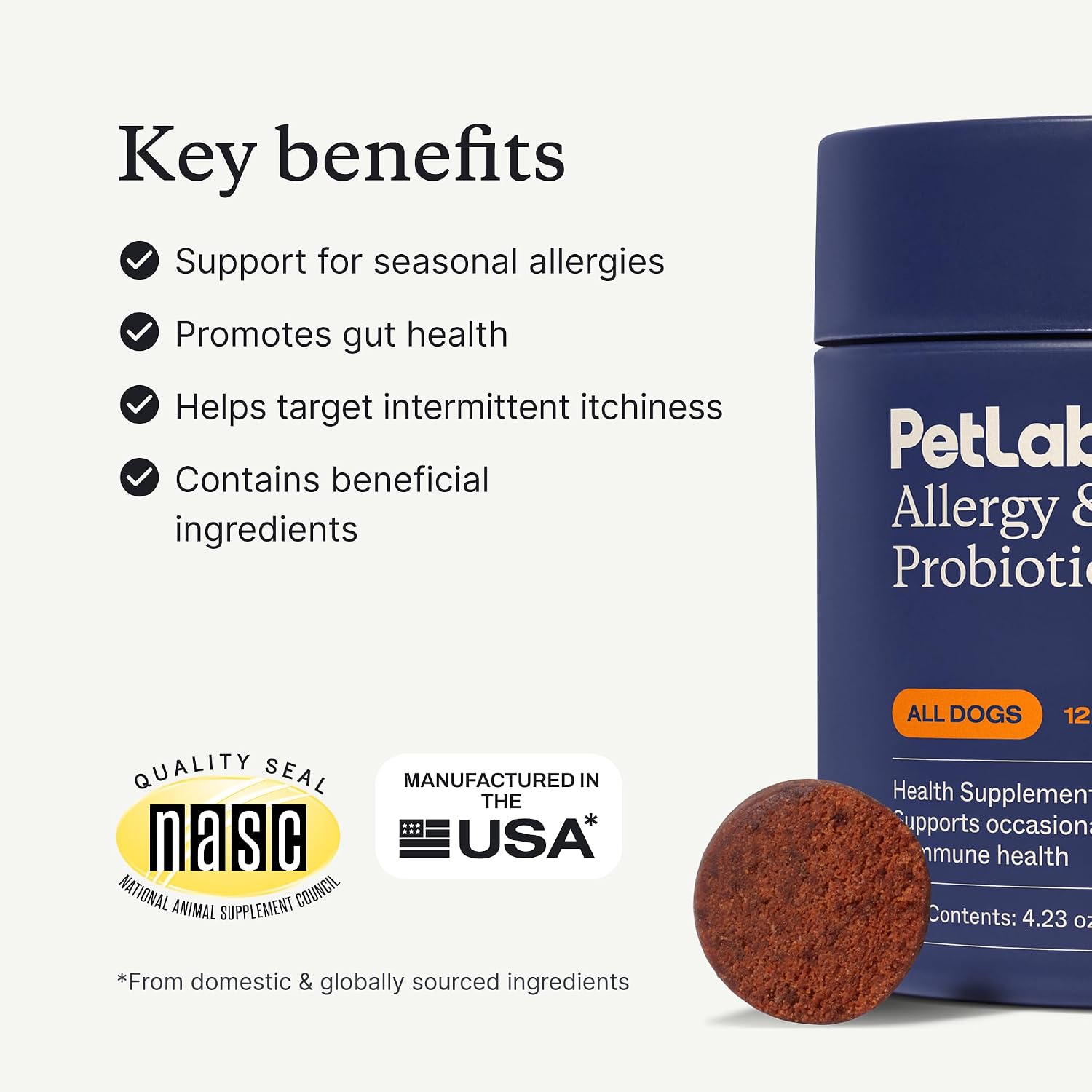 PetLab Co. Allergy & Immune Probiotic Chews, 3-Pack, Pork