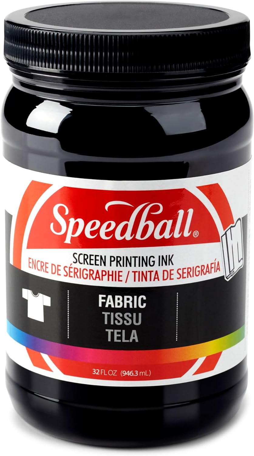 Speedball 4600 Fabric Screen Printing Ink, 32 fl oz., Black