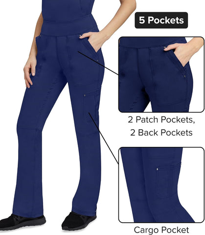 Healing Hands Purple Label Women's Scrub Pant Tori Cargo Bottoms 5 Pockets