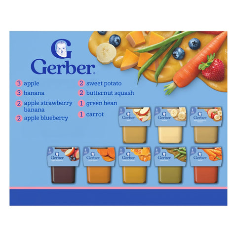 Gerber Stage 2 Fruit and Veggie Favorites Baby Food, 4 Oz, 32 Pack