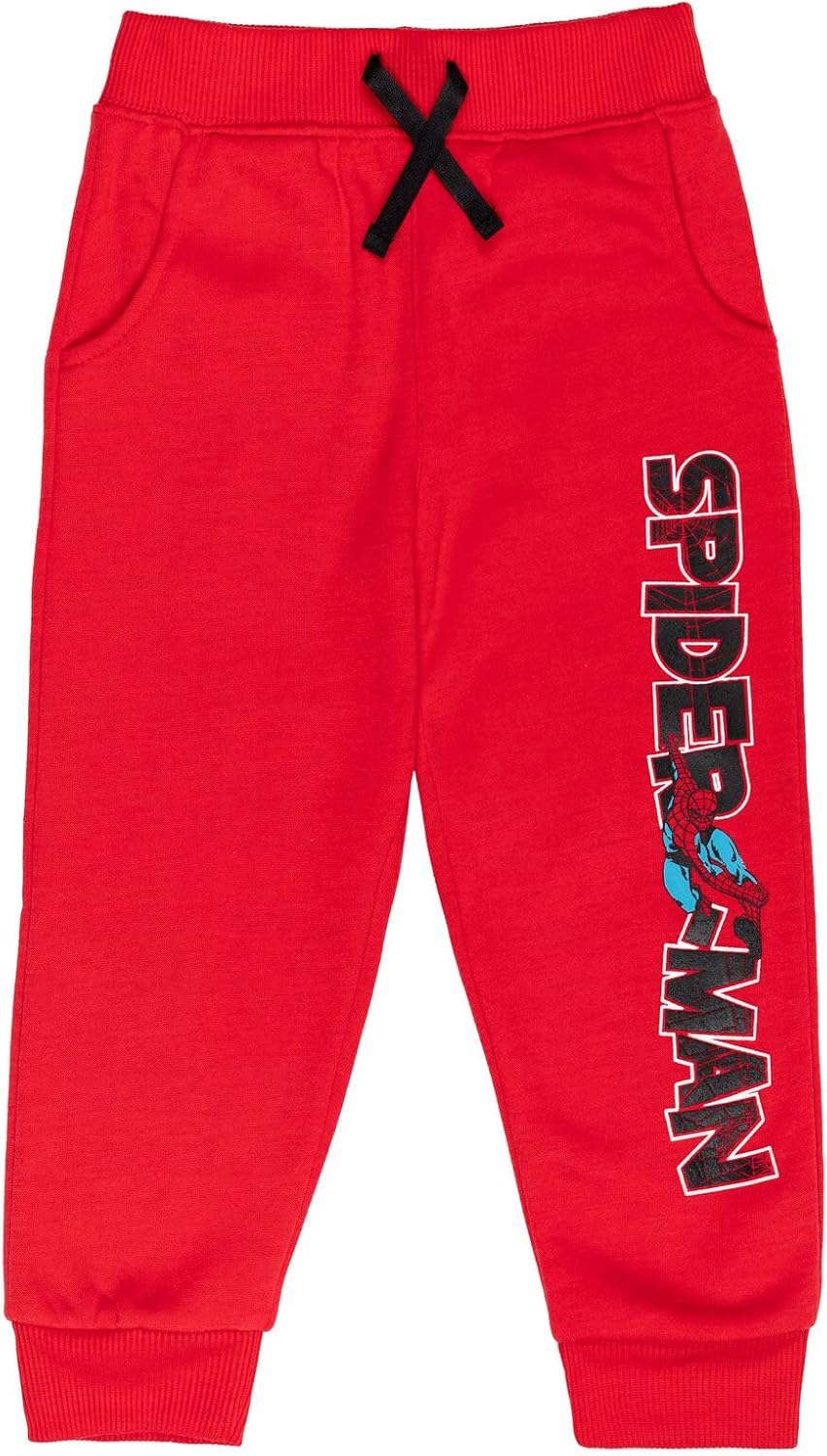 Marvel Boys' 3-Pack Fleece Jogger Pants Toddler to Big Kid