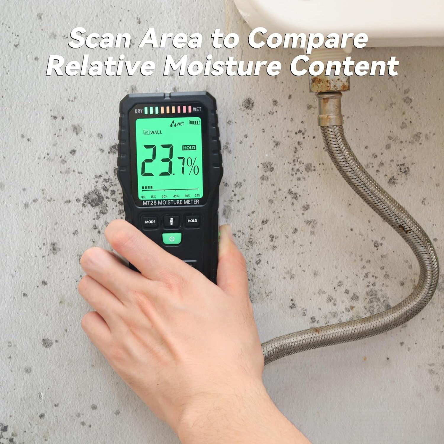 Pinless Moisture Meter for Wood Digital Wall Moisture Detector