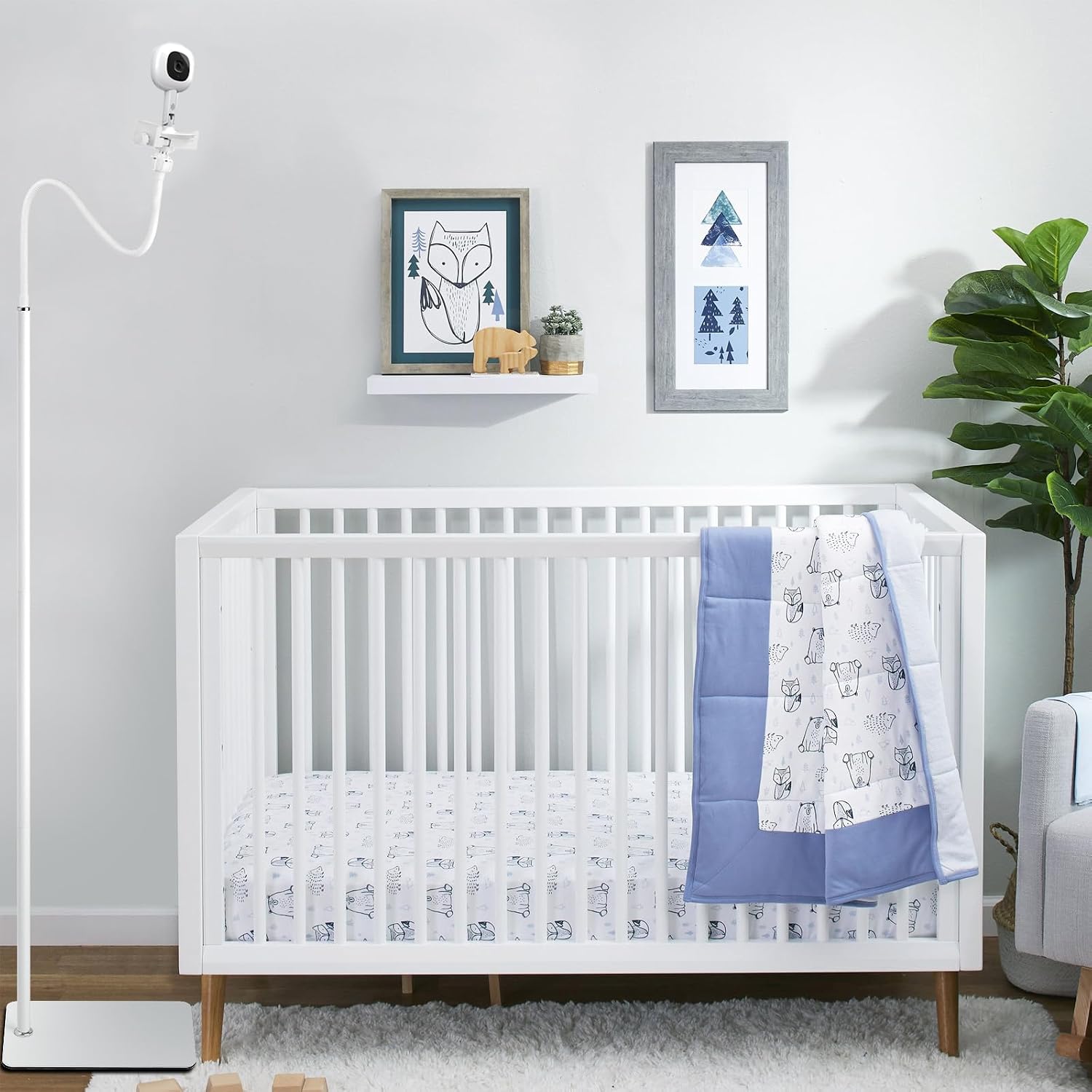 iTODOS Baby Monitor Floor Stand Holder Mount Compatible with HelloBaby HB6550/6560,Infant Optics DXR-8 Pro,Nanit Pro & Flex Stand,VTech VM819/VM901,Momcozy,Owlet,eufy,Babysense,Motorola