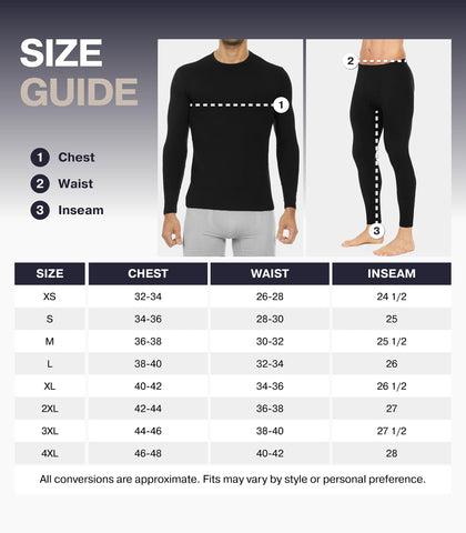 Thermajohn Long Johns Thermal Underwear for Men Fleece Lined Base Layer Set for Cold Weather (2X-Large, Charcoal)