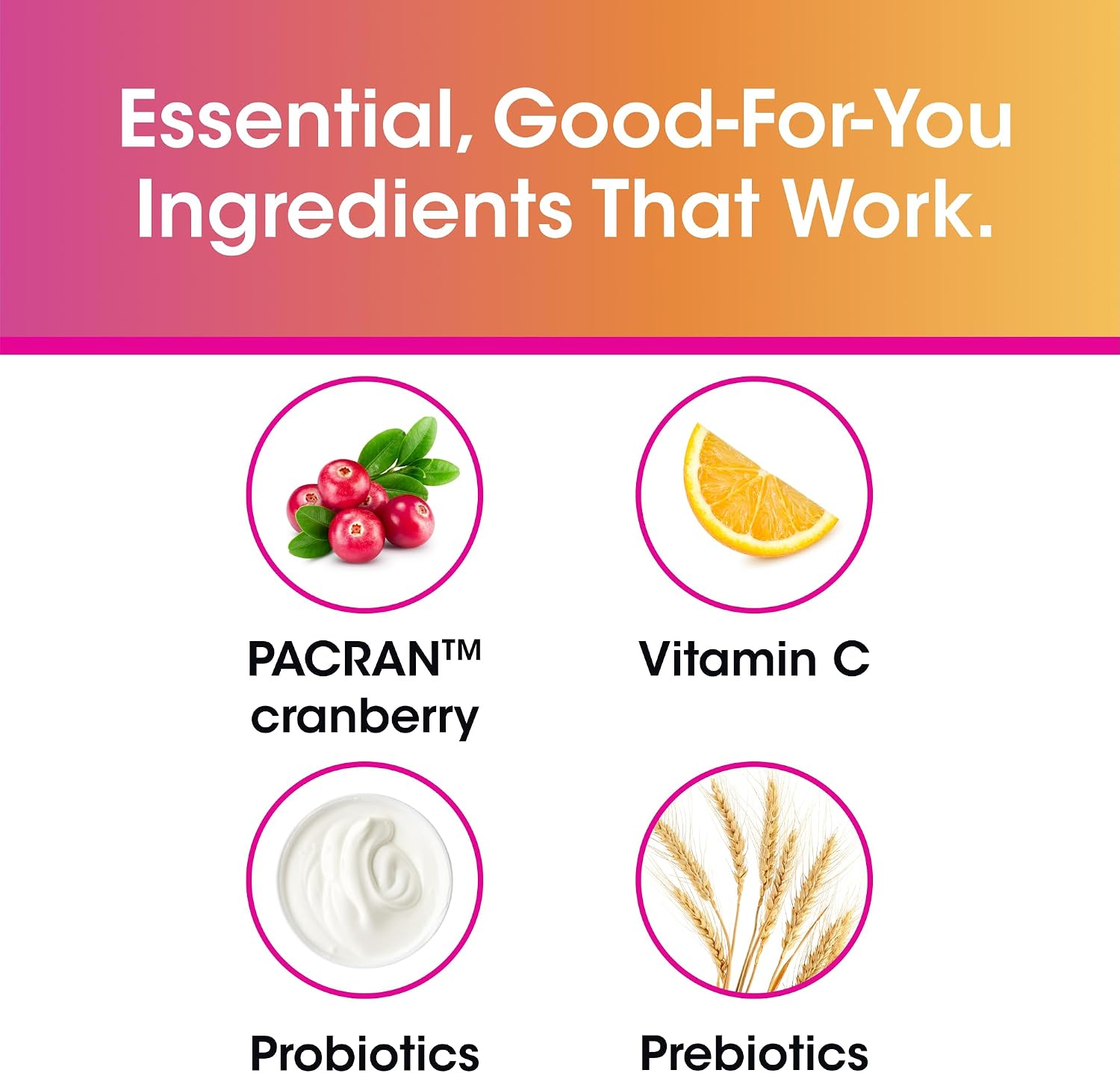 vH essentials Probiotics for Women with Prebiotics and Cranberry, 60 Ct
