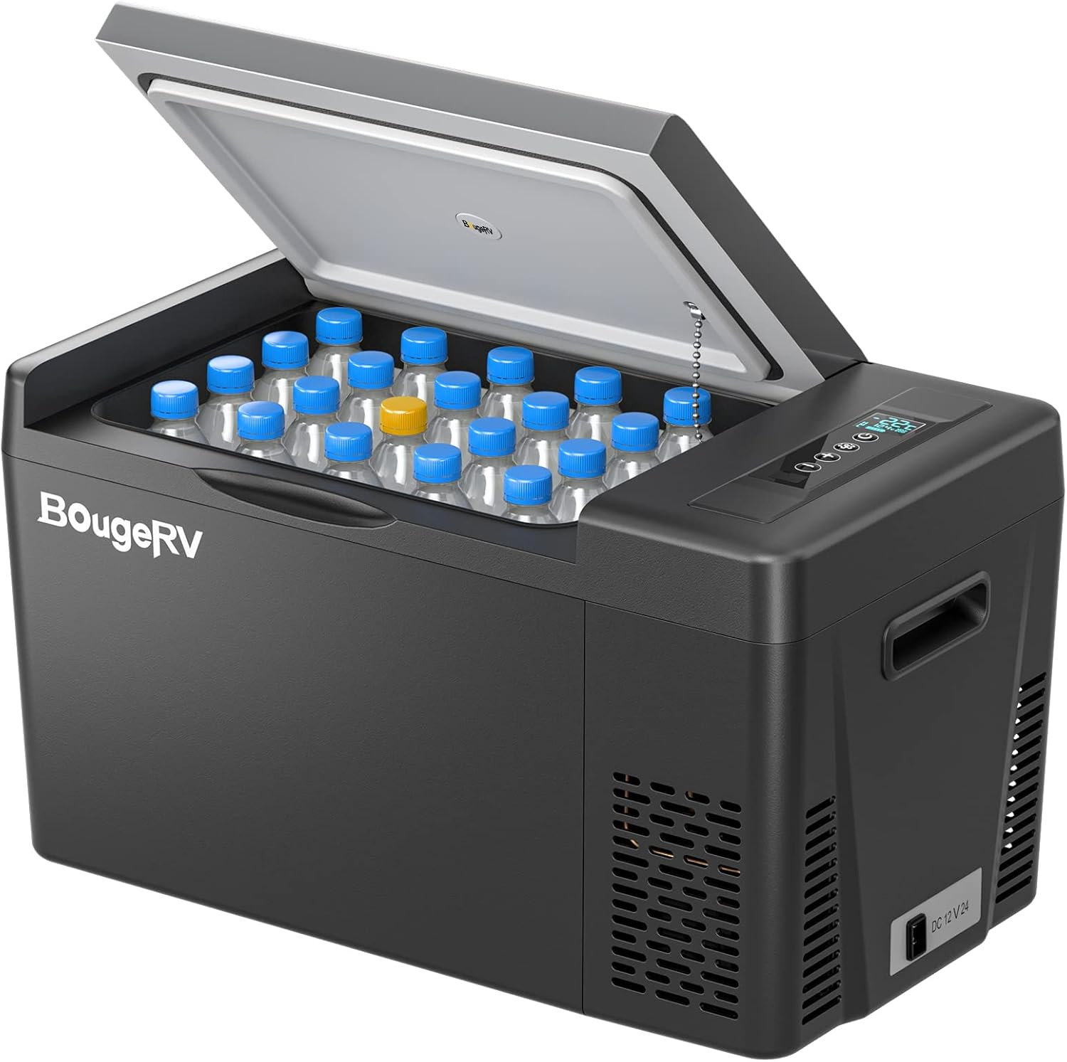 BougeRV 12v refrigerator 23 Quart, -8℉~50℉ Portable Freezer for Car, Black