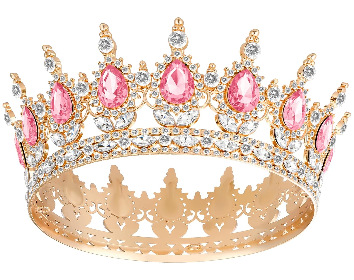 Crown for Women, Queen Crown Tiara for Birthday Wedding Party Decorations Pink