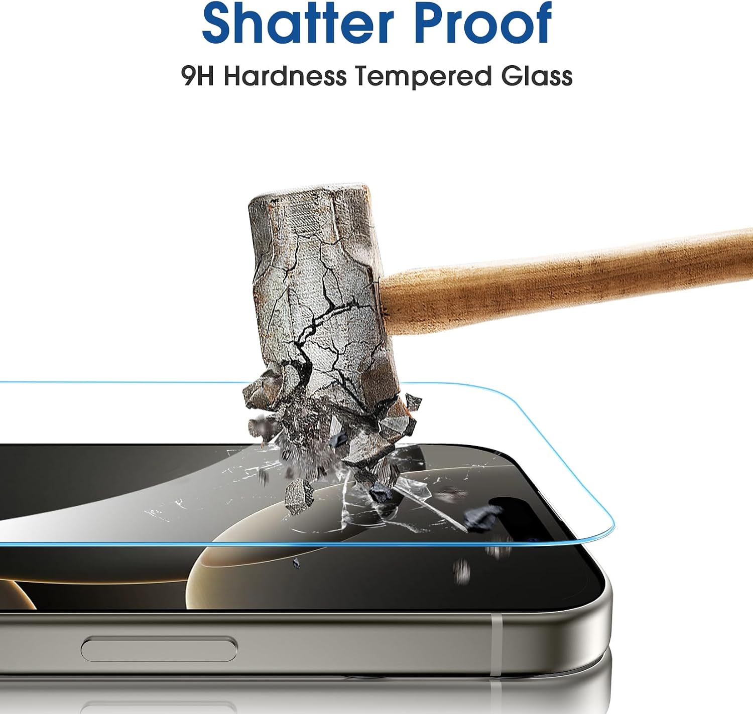 amFilm OneTouch for iPhone 16 Pro Screen Protector 6.3'' Tempered Glass