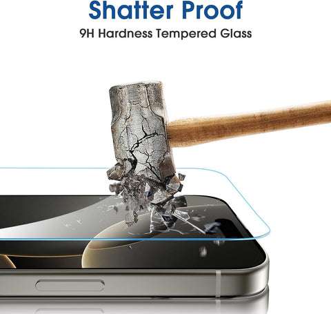 amFilm OneTouch for iPhone 16 Pro Screen Protector 6.3'' Tempered Glass