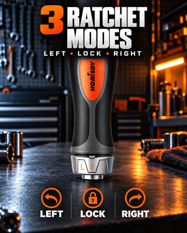 HORUSDY 6-in-1 Ratcheting Screwdriver Set, Magnetic Multi-Bit Screwdriver with Built-in Premium S2 Bits & 126mm Extension Bar, Dad Mens Gifts for Christmas, All-in-One Tool for Home Repair, DIY