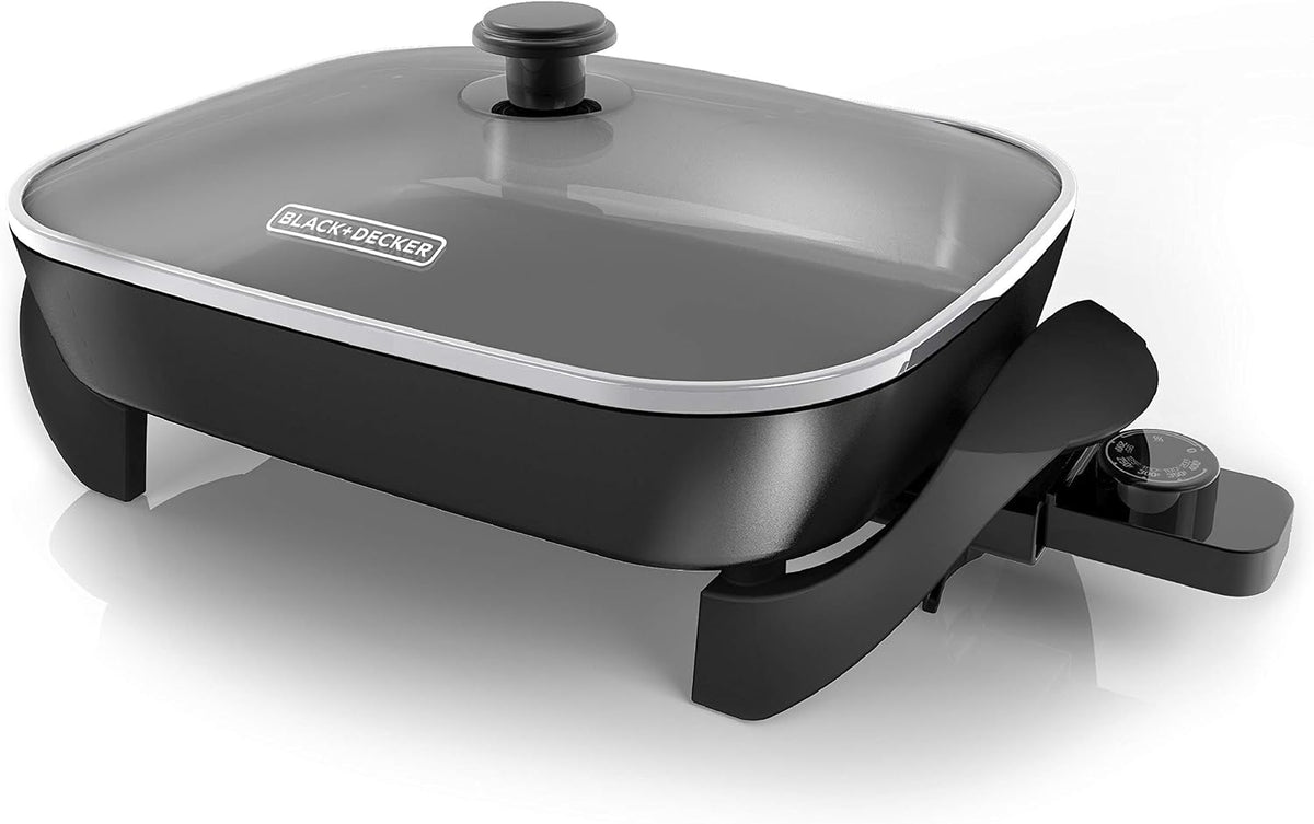 BLACK+DECKER 12x15-Inch Electric Skillet with Glass Lid