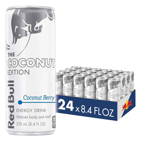 Red Bull Energy Drink, Coconut Berry, 8.4 Fl Oz, Pack of 24 | contains caffeine, taurine, B-vitamins, sugar, and water, 8.4 fl oz, pack of 24 cans