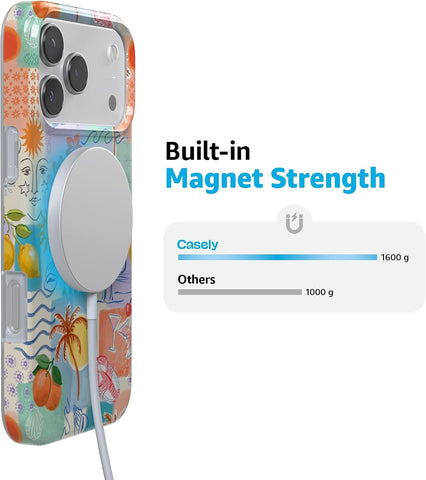 Casely iPhone 17 Pro Max Case | Tropical Heat | Beachy Collage | Compatible with MagSafe | Classic Ultra Slim Design