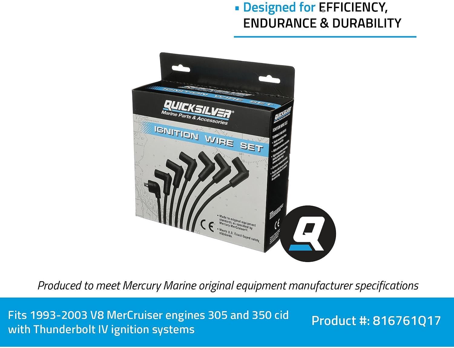 Quicksilver 816761Q17 Spark Plug Wire Kit