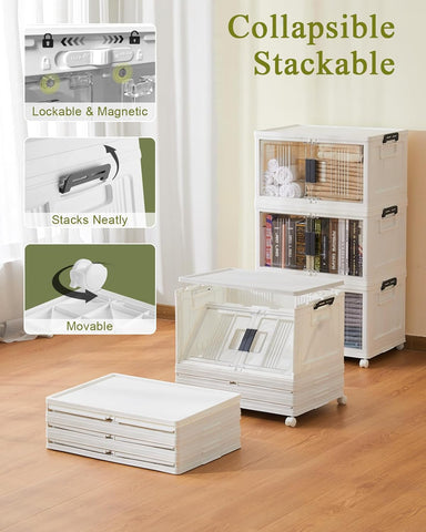 OlarHike 144QT Storage Bins with Lids for Closets, Office, Home, 3 Pack