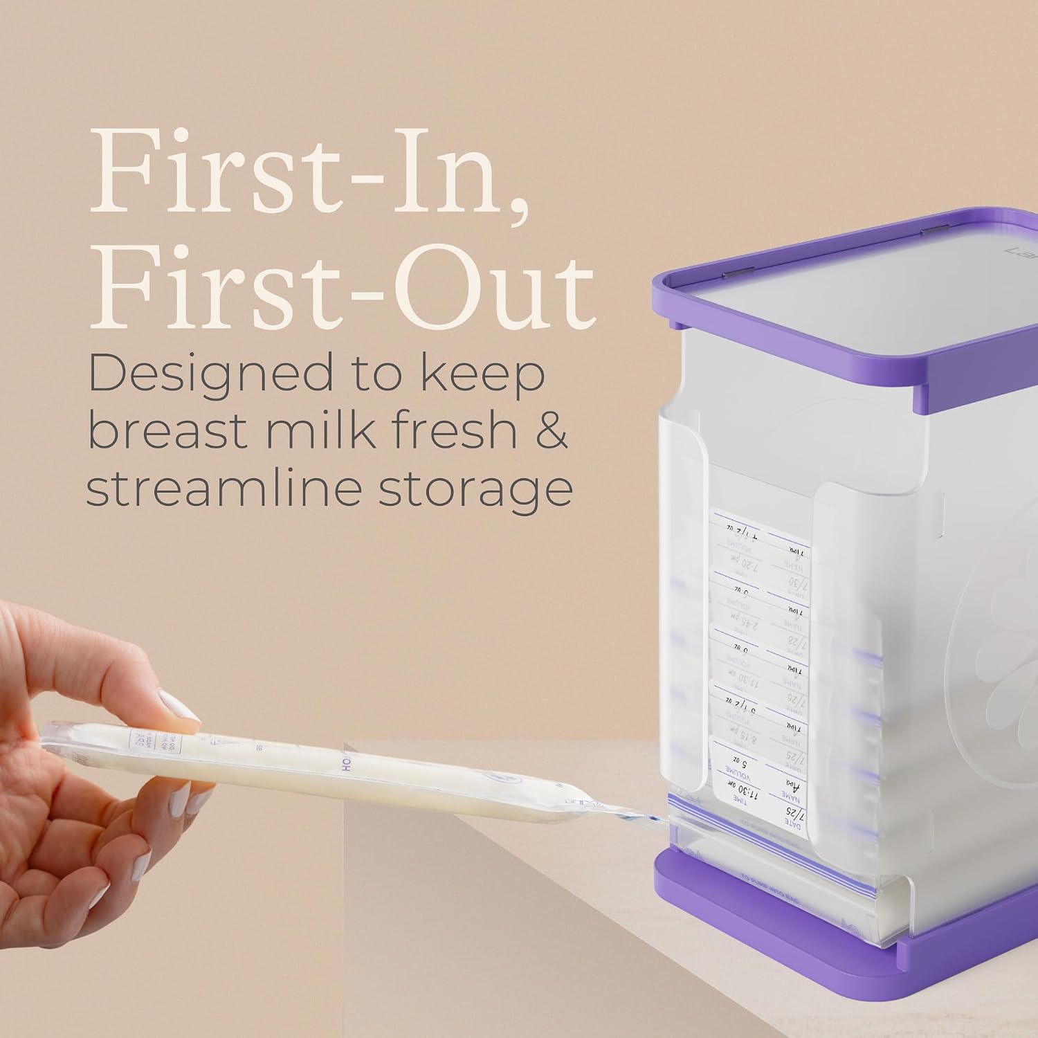 Lansinoh Breastmilk Storage Container with Quick-Freeze Tray