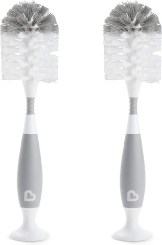 Munchkin® Bristle™ Bottle Brush, Grey, 2 Pack