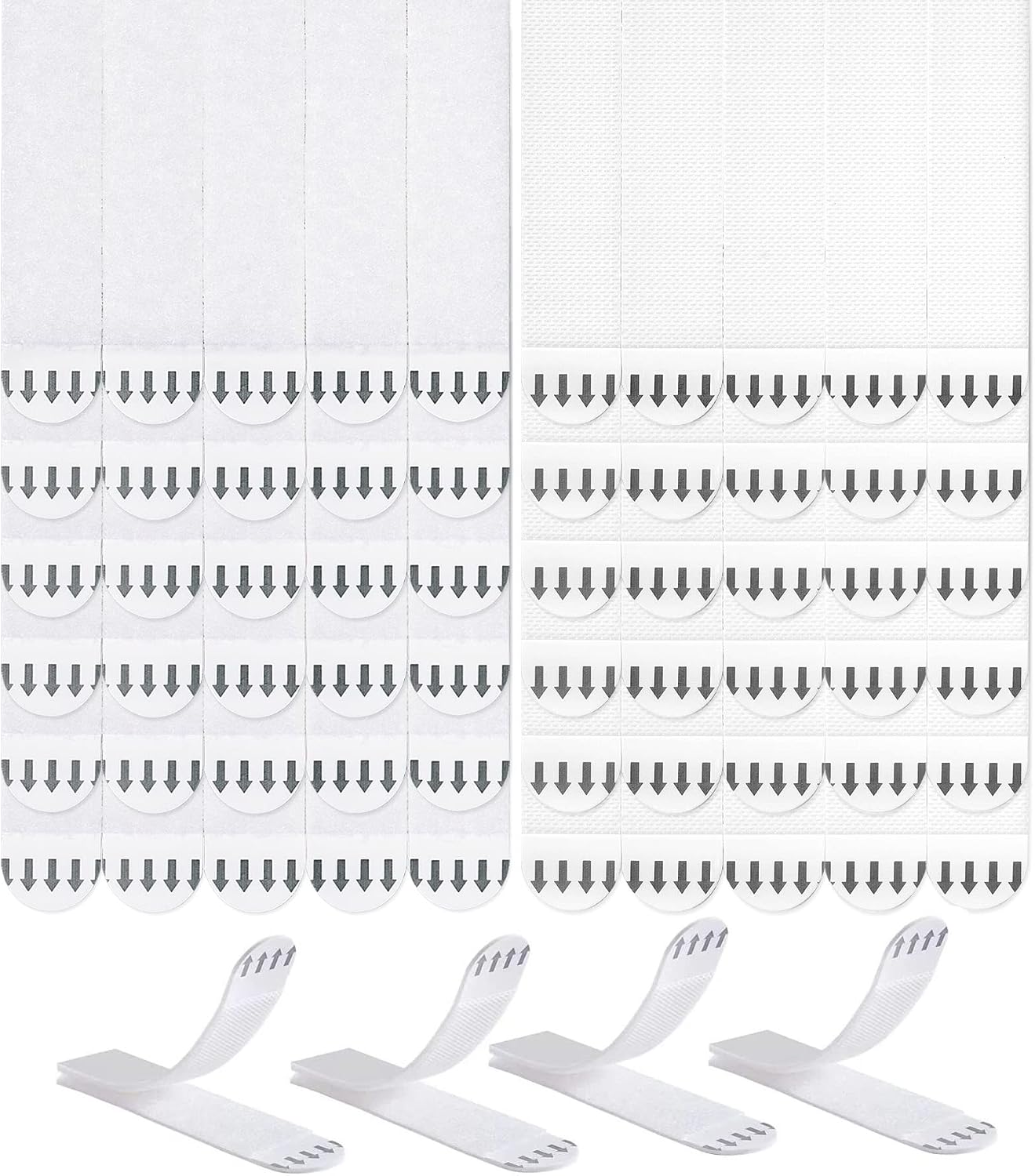 Sinnsally Large Picture Hanging Strips Heavy Duty,32-Pairs(64 Strips) Sticky Picture Hangers for Walls Hanging Without Nail,Damage Free No Nails Refill Adhesive Poster Frame Mounting,White