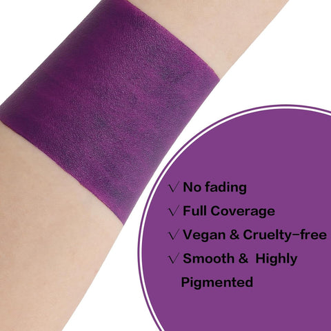 BADCOLOR Dark Purple Face Body Paint Stick, Sweatproof Eye Black Body Paint Sticks for Sports, Non-Toxic Facepaint for Halloween SFX Makeup Cosplay Joker Zombie Vampire Costume Parties