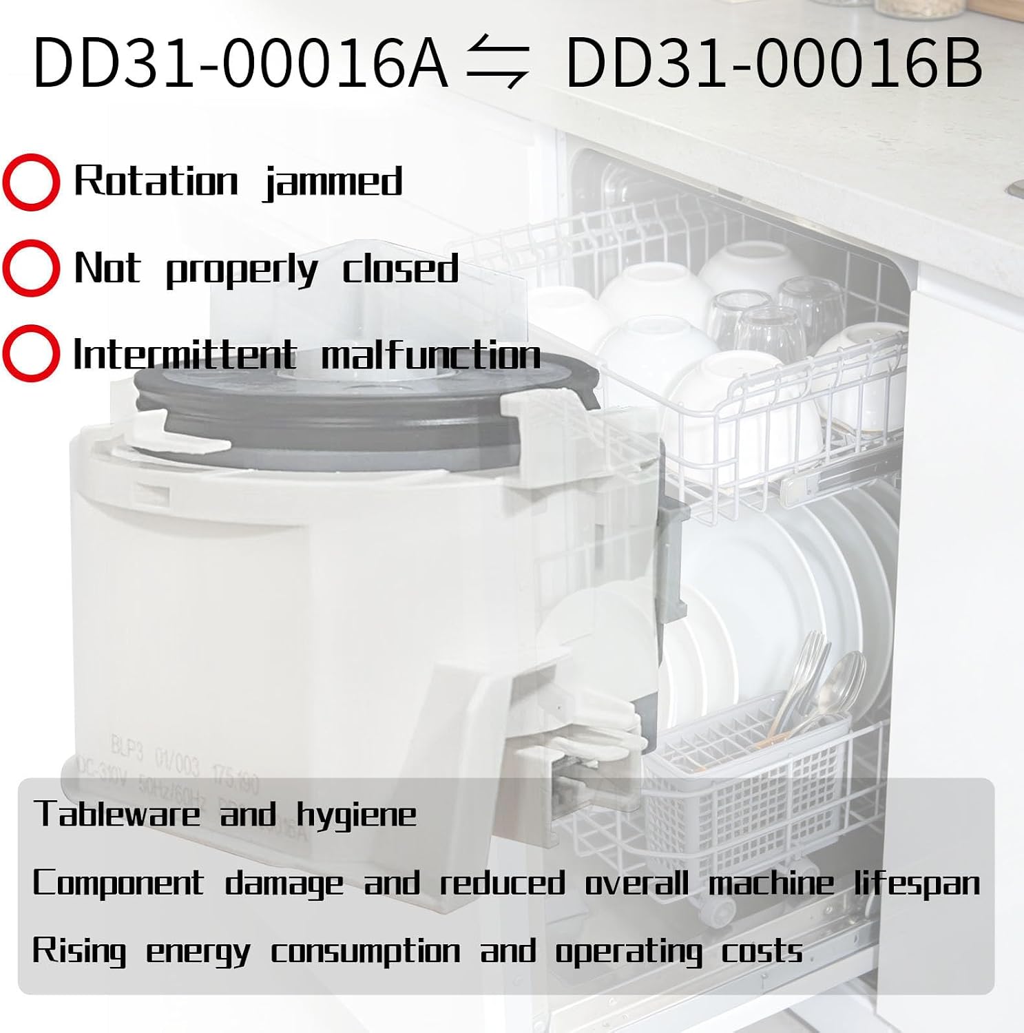 DD31-00016A Drainage Motor Compatible with Samsung Dishwashers
