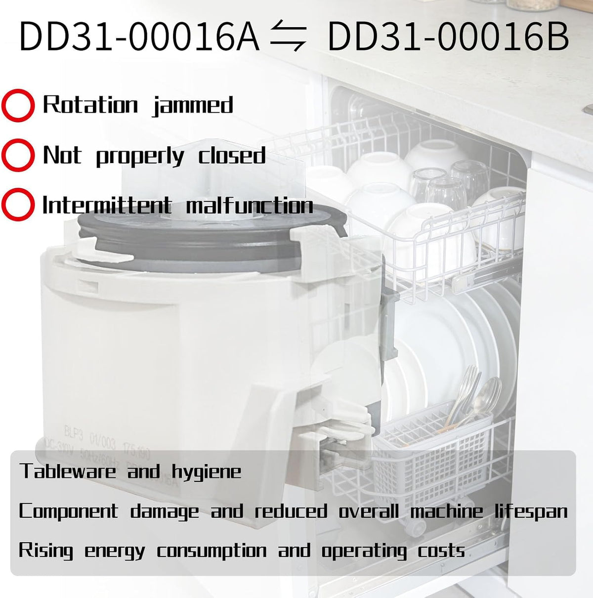 DD31-00016A Drainage Motor Compatible with Samsung Dishwashers