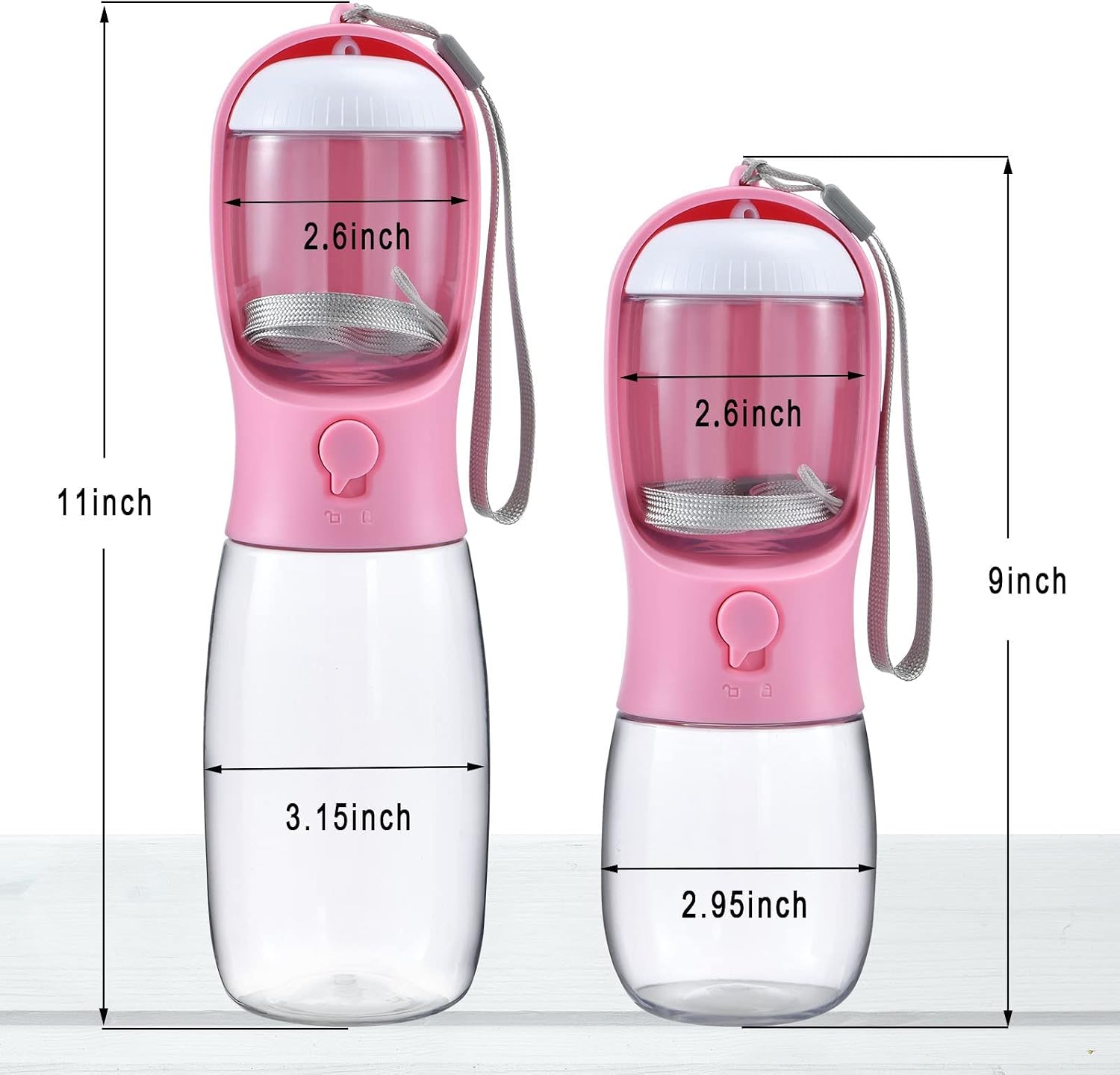 Cibaabo Dog Water Bottle Portable with Food Container & Filter for Travel