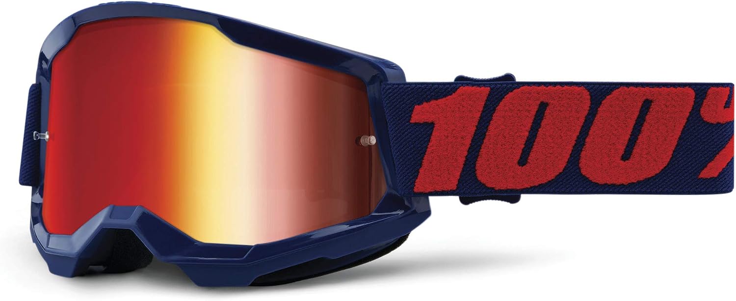 100% STRATA 2 Goggles - Sports Goggles for Motocross & Mountain Biking - Eyewear for Bike Riders - Motocross Eyewear for Men