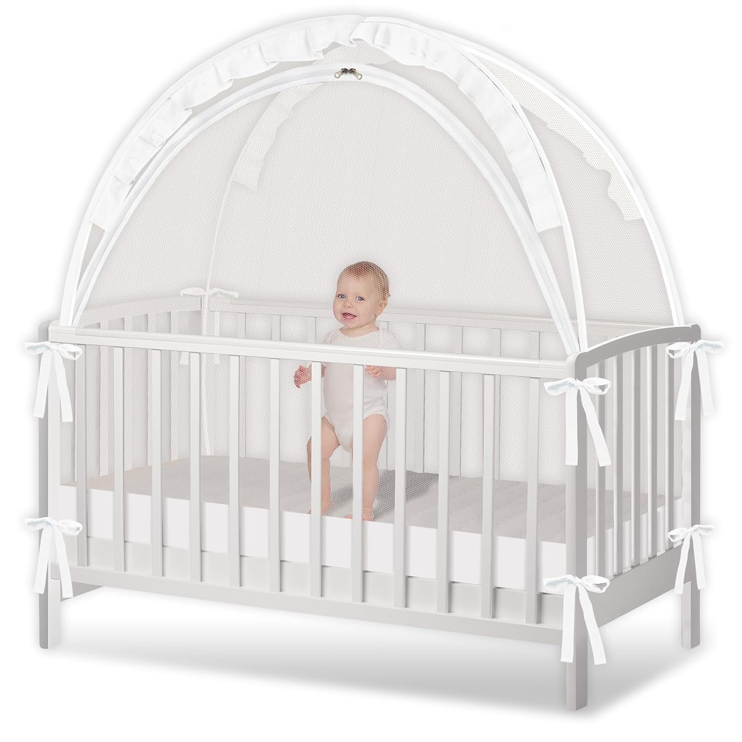 Crib Tent - Crib Net to Keep Baby in, Stop Baby from Climbing Out of Crib