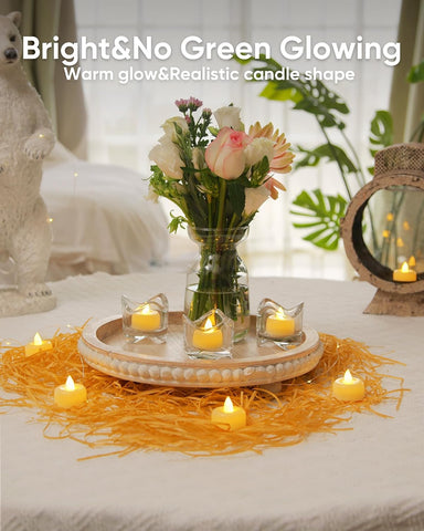 Amagic 150Pack Flameless LED Tea Lights Candles Battery Operated, Warm Ivory