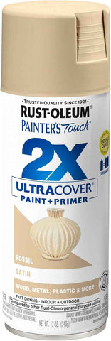 Rust-Oleum Painter's Touch 2X Ultra Cover Spray Paint, Satin Fossil