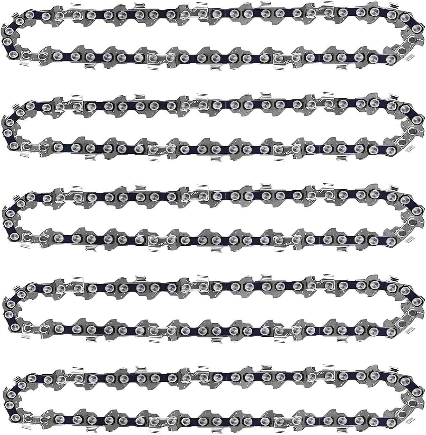 5 Pack 8 Inch Chainsaw Chain 33 Drive Links .50" Gauge, .3/8" Pitch Replacement Chains Fits for 8 Inch Mini Chainsaw Pole Saw Chain