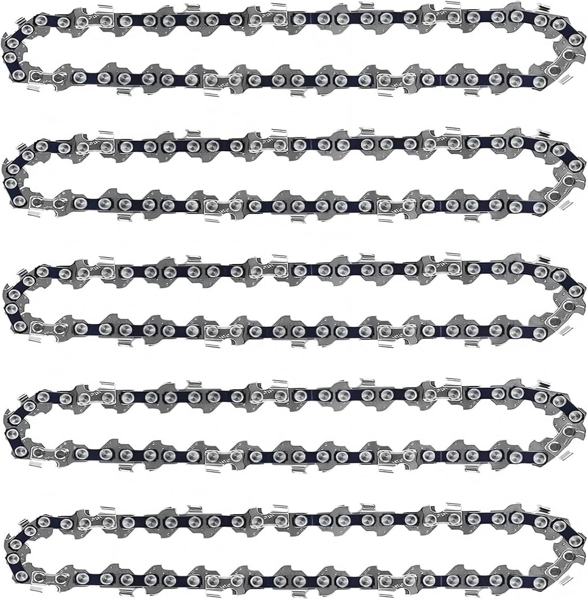 5 Pack 8 Inch Chainsaw Chain 33 Drive Links .50" Gauge, .3/8" Pitch Replacement Chains Fits for 8 Inch Mini Chainsaw Pole Saw Chain