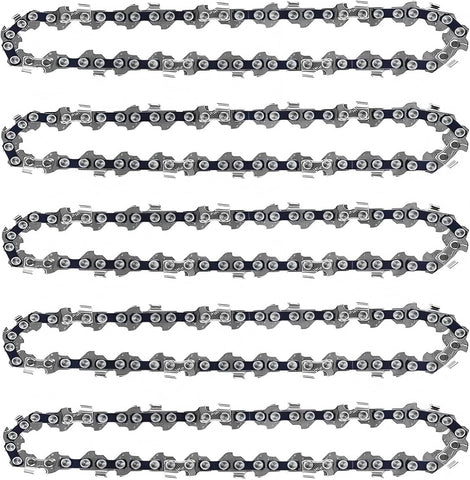 5 Pack 8 Inch Chainsaw Chain 33 Drive Links .50" Gauge, .3/8" Pitch Replacement Chains Fits for 8 Inch Mini Chainsaw Pole Saw Chain