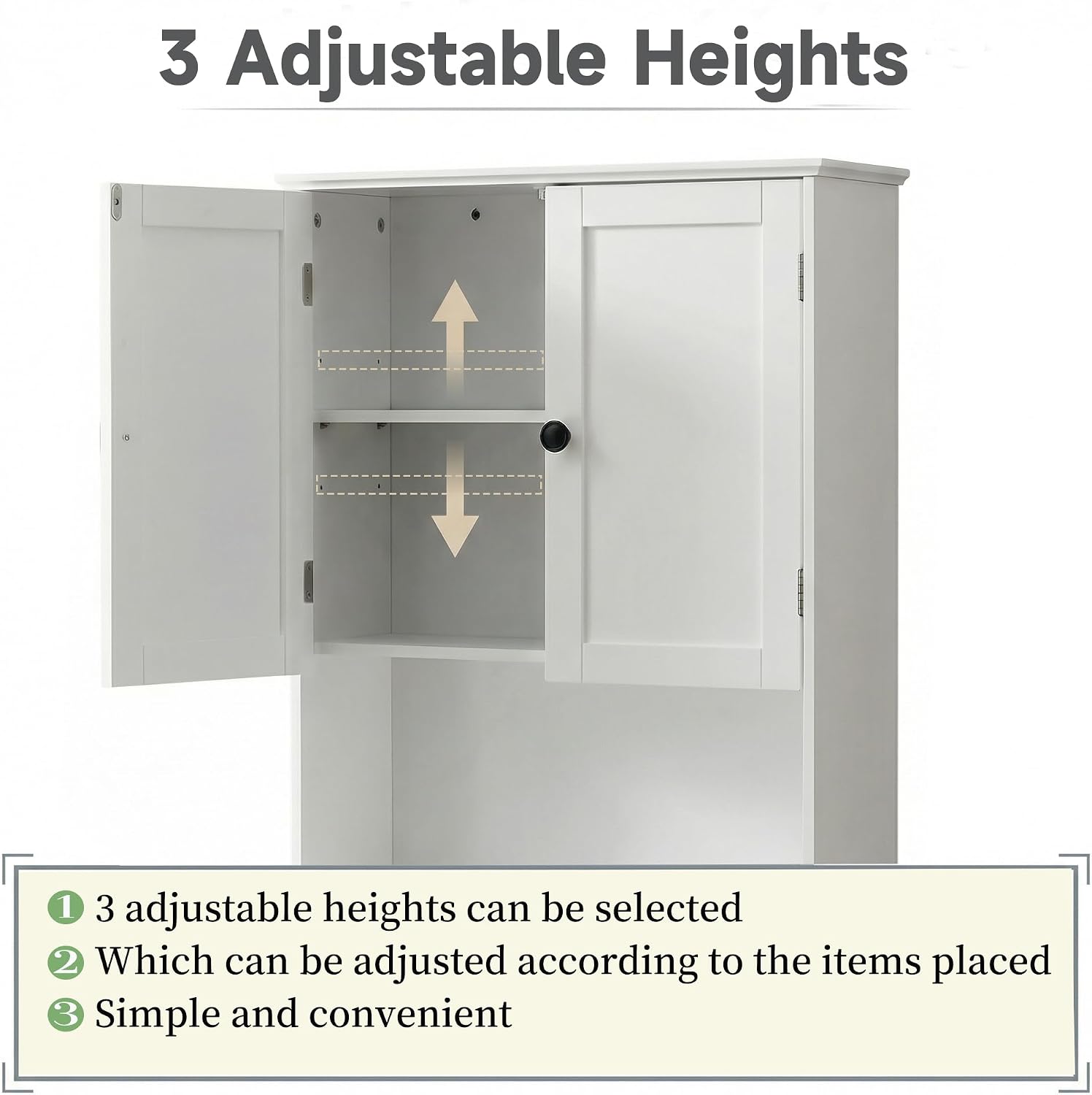 Bathroom Wall Cabinet, White 30" x 24" Wall Mounted Medicine Cabinet, Over Toilet Storage Hanging Cabinet Adjustable Shelves Cupboard with Large Space for Laundry Room, Bedroom, Kitchen, Entryway