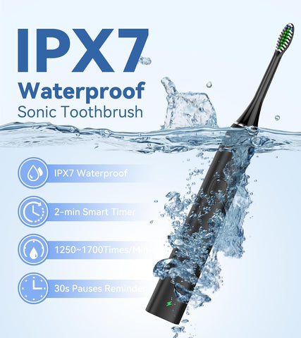 Water Flosser & Ultrasonic Electric Toothbrush Combo, 600ML Water Dental Flosser with 7 Jet Tips, 10 Adjustable Water Pressure, 5 Toothbrush Heads for Home Use, Gums, Braces