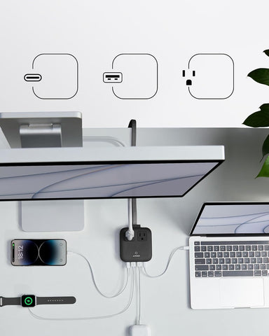 Anker Travel Power Strip, Anker Nano 67W Max 6-in-1 USB C Charger, 2 USB C