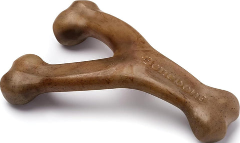 Benebone Wishbone Durable Dog Chew Toy for Aggressive Chewers, Real Bacon, Made in USA, Medium