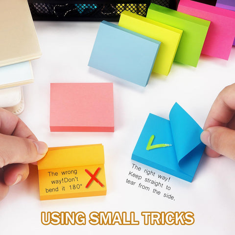 24 Pads Sticky Notes, 1.5x2 in, 8 Bright Colors, Total 1920 Sheets