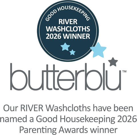Butterblu River 10-Pack Baby Terry Washcloths 100% Organic Cotton Absorbent for Baby and Toddler Boys & Girls, Sunny Pink Rainbow, One Size