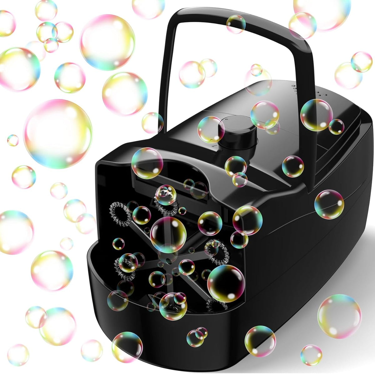 Bubble Machine, Automatic Bubble Blower Maker for Kids or Parties (Black)