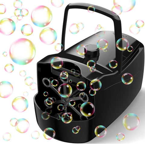 Bubble Machine, Automatic Bubble Blower Maker for Kids or Parties (Black)