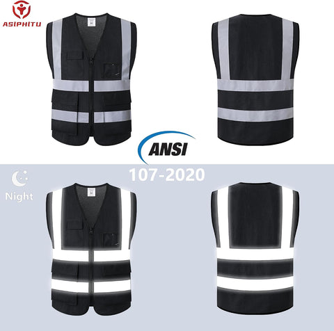 Reflective Safety Vest for Men Women Construction Vest ANSI Standard AP1