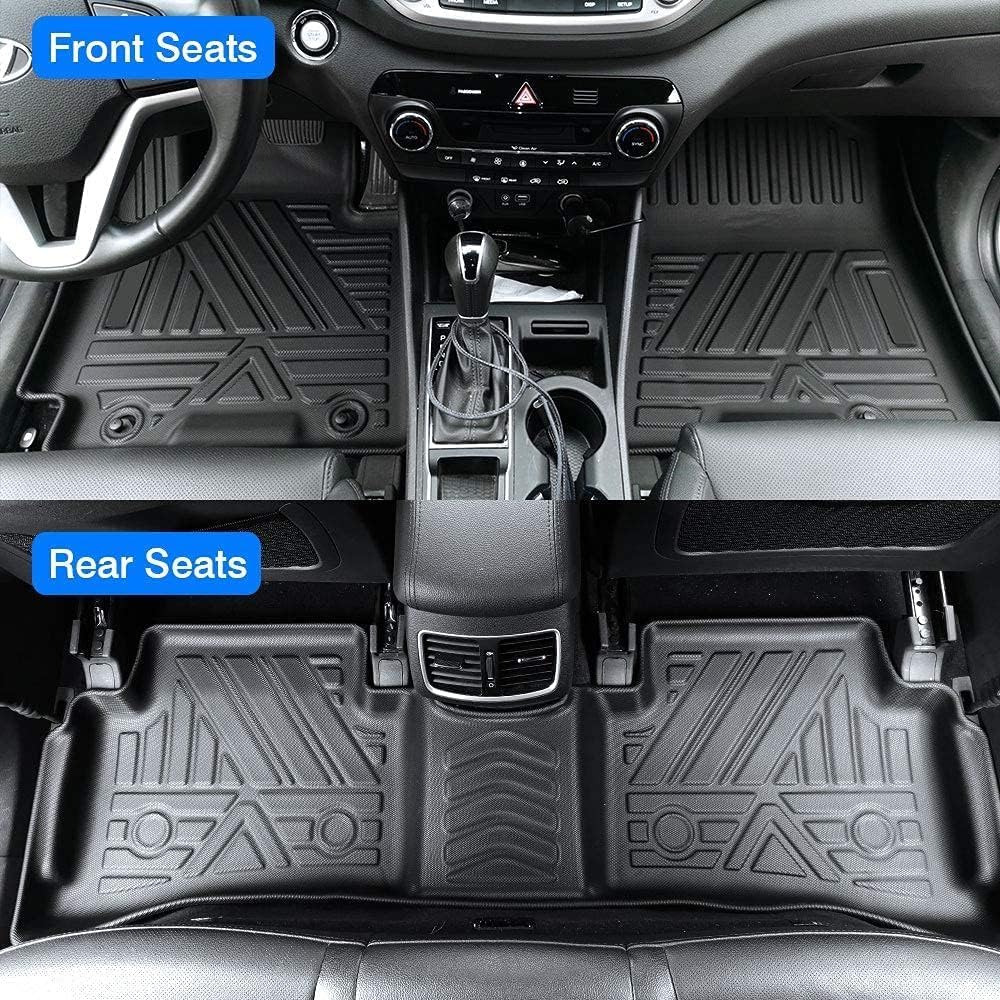 Custom Fit Rubber Mats for 2016-2025 Chevy Malibu Models Floor Mats and Cargo Liner Full Set Includes 1st and 2nd Rows Maximum Coverage, All Weather, Laser Measured TPE Rubber Protection Mat Car Mats