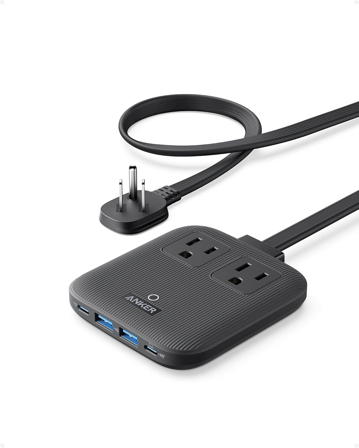 Anker Travel Power Strip, Anker Nano 67W Max 6-in-1 USB C Charger, 2 USB C