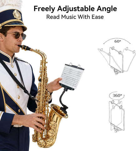 ST10S Saxophone Lyre with Flip Folder for Alto & Tenor Saxophones